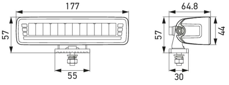HELLA Black Magic Edgeless Pro Mini 7 inch LED Lightbar | 2,154 lumens