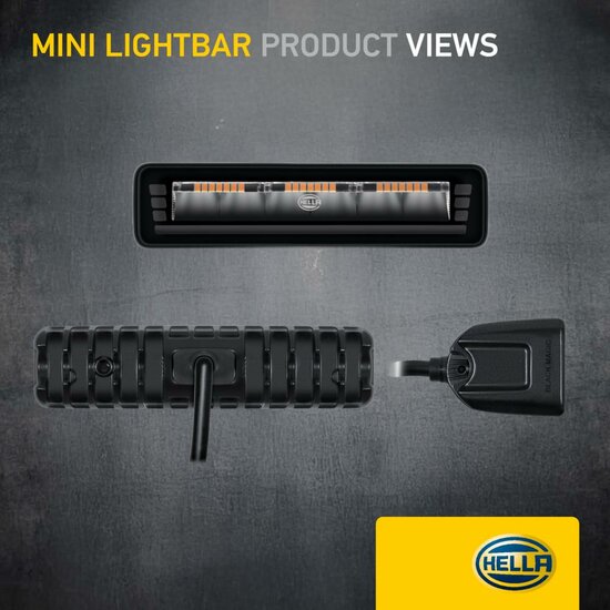 HELLA Black Magic Edgeless Pro Mini 7 inch LED Lightbar | 2,152 lumens