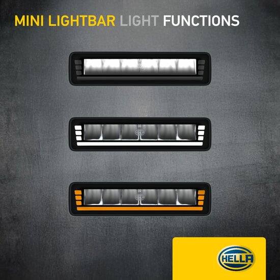 HELLA Black Magic Edgeless Pro Mini 7 inch LED Lightbar | 2,152 lumens