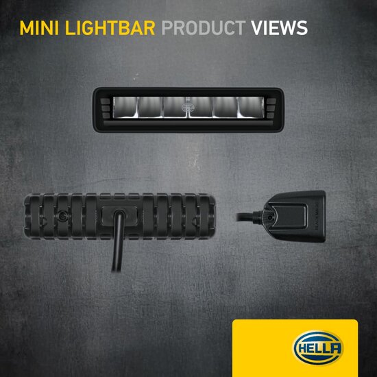 HELLA Black Magic Edgeless Pro Mini 7 inch LED Lightbar | 2,152 lumens