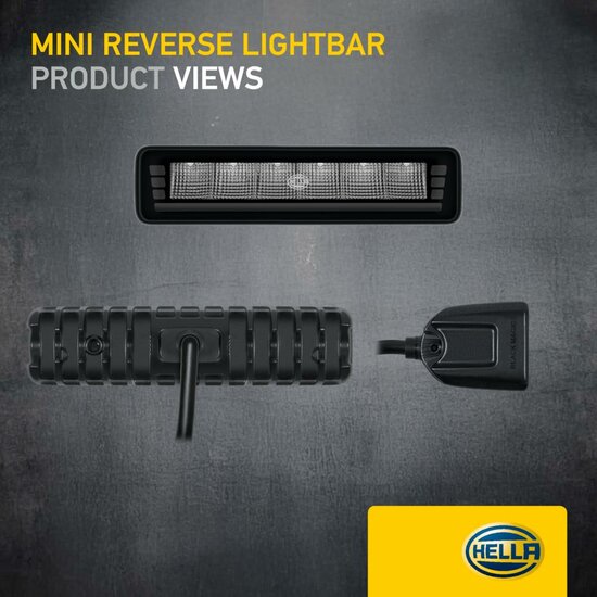 HELLA Black Magic Edgeless Pro Mini 7 inch Reversing Light | 500 lumens