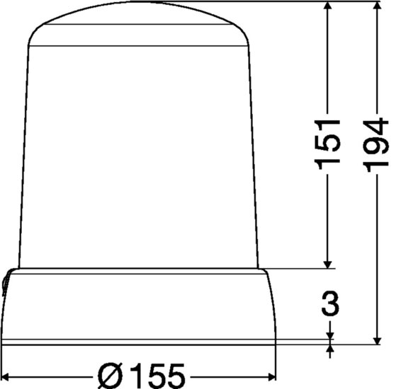 Hella Halogen Beacon Orange KL7000 24V | 2RL 008 061-111