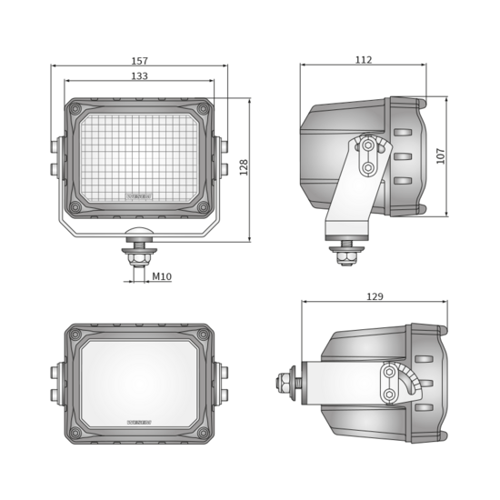 WESEM CRP3 60&deg; LED Work Light Deutsch-DT | 7,000 lumens