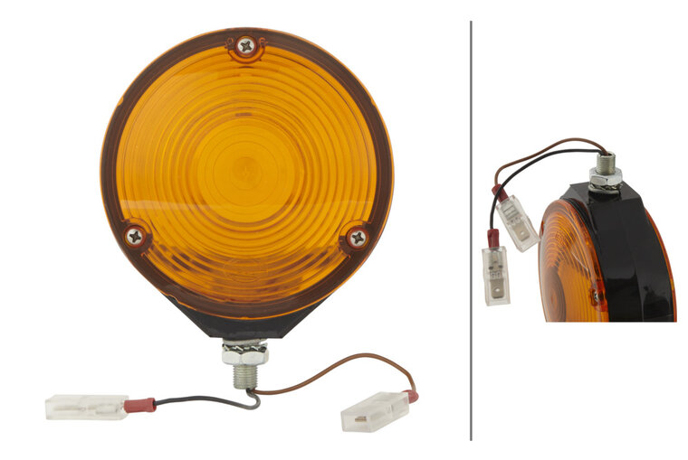 HELLA Pablo 118 mm Orange Mirror Light | 12/24V