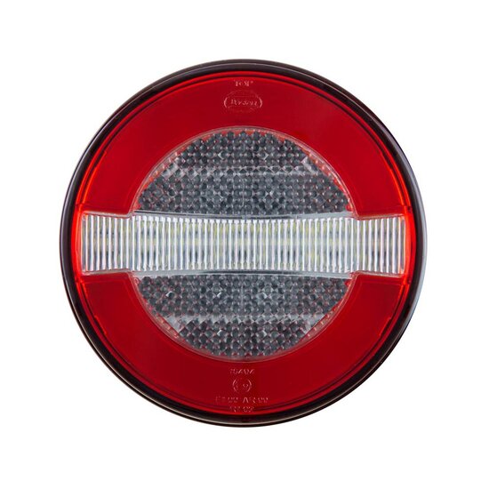 LED Rear Light 3 Functions Round &Oslash;122mm
