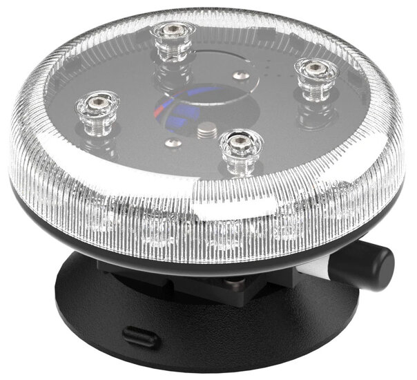 Redtronic Tornado B47 LED Beacon with Suction Cup and Cigarette Plug | Blue 11-30V