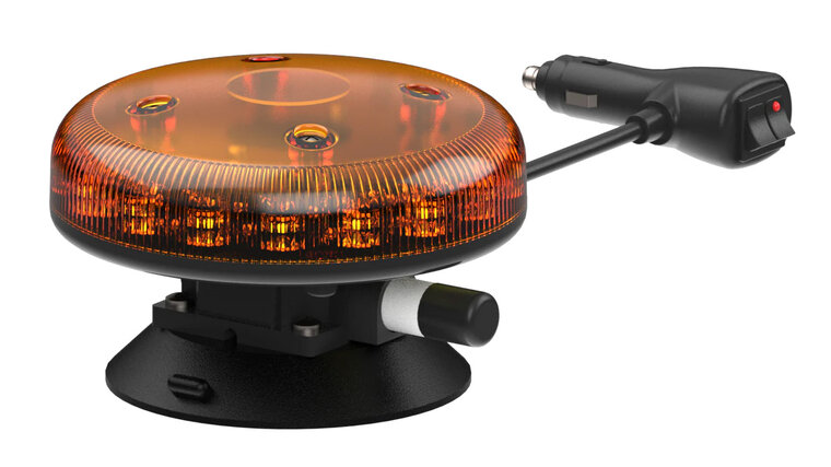 Redtronic Tornado B47 Amber LED Beacon | Suction Mount