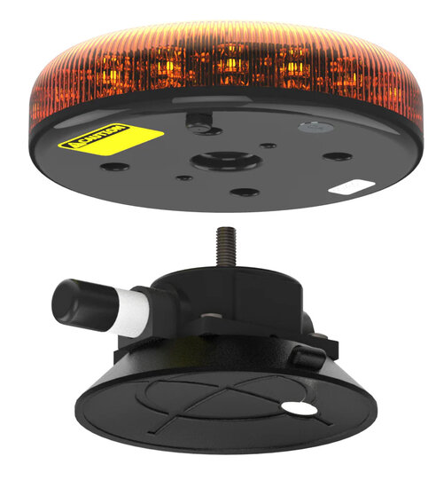 Redtronic Tornado B47 Amber LED Beacon | Suction Mount