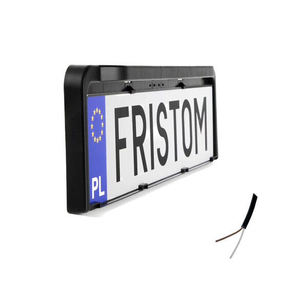 Fristom FT-264 LED M15 License Plate Frame with LED Lighting | 12&ndash;36V