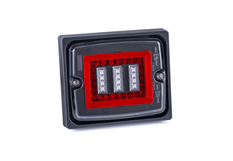 Fristom FT-324 LED Rear Lamp | 3-Functions | Including Frame