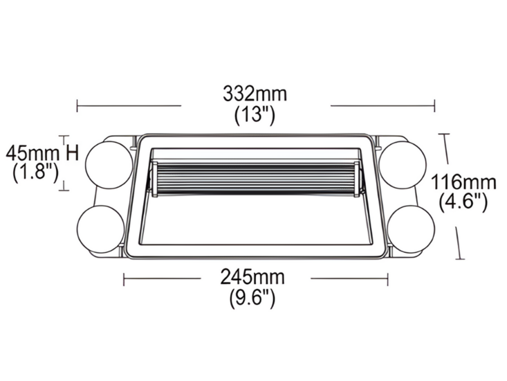 LED Window Warning Light with Suction Mount | Amber