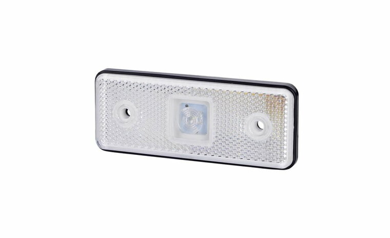 Horpol LED Front Marker Light White With Reflector 12/24V | LD-160/4