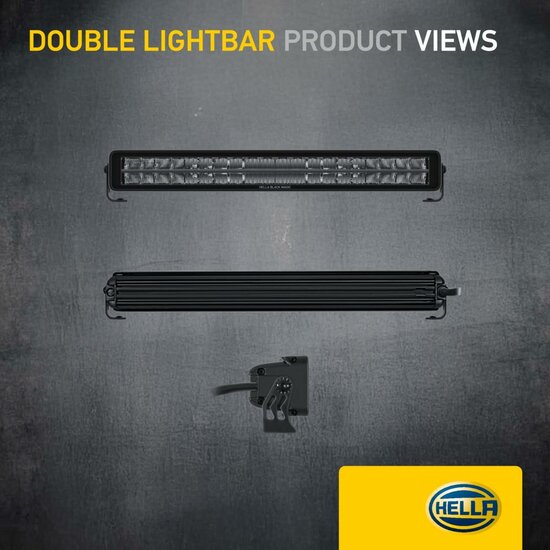 HELLA Black Magic Edgeless Pro 21.5 inch Double Row LED Lightbar | 4,870 Lumens