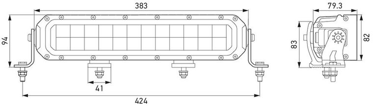 HELLA Black Magic Tough Pro 15" LED Lightbar | 2,282 Lumens