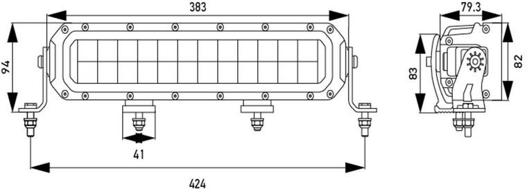HELLA Black Magic Tough Pro 15" LED Lightbar | 2,282 Lumens