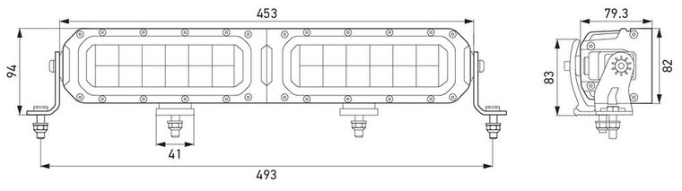 HELLA Black Magic Tough Pro Twin 18" LED Lightbar | 1,800 Lumens