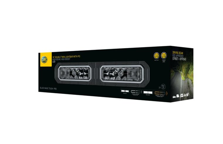 HELLA Black Magic Tough Pro Twin 18" LED Lightbar | 1,800 Lumens