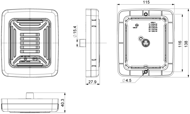 HORPOL CUBE LZD 2877 LED rear light | progressive indicator