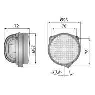 LED Werklamp Breedstraler Inbouw 1500LM + Kabel