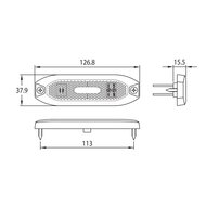 LED Voormarkering wit 10-30V