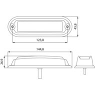 Led Flitser met Chroom Behuizing Rood