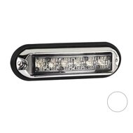 Led Flitser met Chroom Behuizing Wit