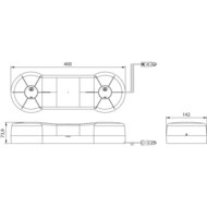 Led mini zwaaibalk magneet Rood