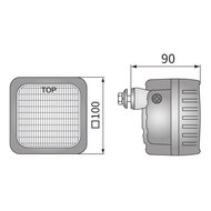 LED Werklamp Breedstraler 2500LM + Kabel + Achtermontage
