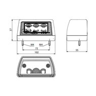 Horpol LED Kentekenverlichting 12-24V Zwart LTD 2110
