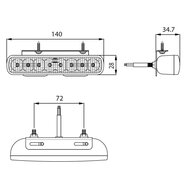 Led Flitser met Bevestigingsbeugel Wit