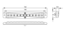 LED Achtermarkering Rood Lang 24V