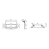 Horpol Mounting Bracket 80x60x20 WL 983
