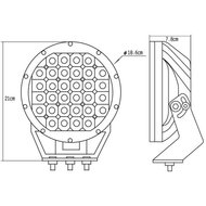 96W LED Verstraler Rond