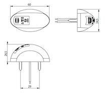 LED Voormarkering wit 10-30V