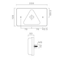 Aspöck Multiled Achterlicht Rechts + Zijmarkering