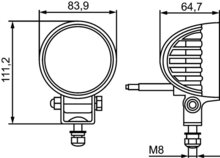 Hella Werklamp led VF 10-30V 84mm 500mm kabel | 1G0 357 000-001