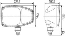 Hella Koplamp Combi 220 12V Deutsch linksverk Links | 1LE 996 174-311