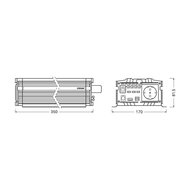 Osram 12V 600W POWERinvert PRO Pure Sinus Inverter OEINVPAR6 RCD