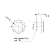 Fristom FT-074 B LED Markeringslamp Inbouw Rond Wit