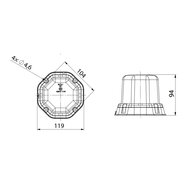 Horpol LED Flitslamp Magnetisch Oranje Met Afstandsbediening LDO 2278
