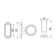 Horpol LED Breedtelamp 2-Functies Kort Model