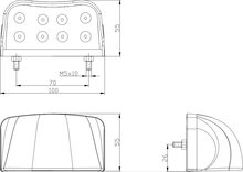 Fristom LED Kentekenverlichting FT-026 Zwart 12-36V