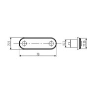 Hella LED Markeringslamp Wit 12/24V | 2PF 959 590-202