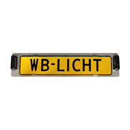RVS Kentekenplaathouder Incl 2 Zwarte Kentekenlampen