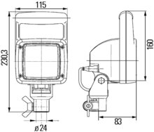 Hella Werklamp UltraBeam opsteeksteun 12V H9 | 1GA 996 150-151