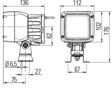 Hella Werklamp UltraBeam Xenon 24V XP staand | 1GA 998 534-451