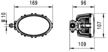 Hella Werklamp Oval 100 led Gen II 9-33V ThermoPr | 1GA 996 761-191