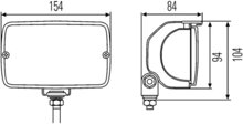 Hella Werklamp Picador zwenkvoet | 1GA 998 522-011