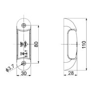 Horpol LED Markeringslamp 12-24V 2-Functies + 0,5m Kabel LD 2164