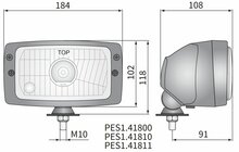 Koplamp H4 184x102x108 Kunststof Behuizing Incl 12V Lampjes